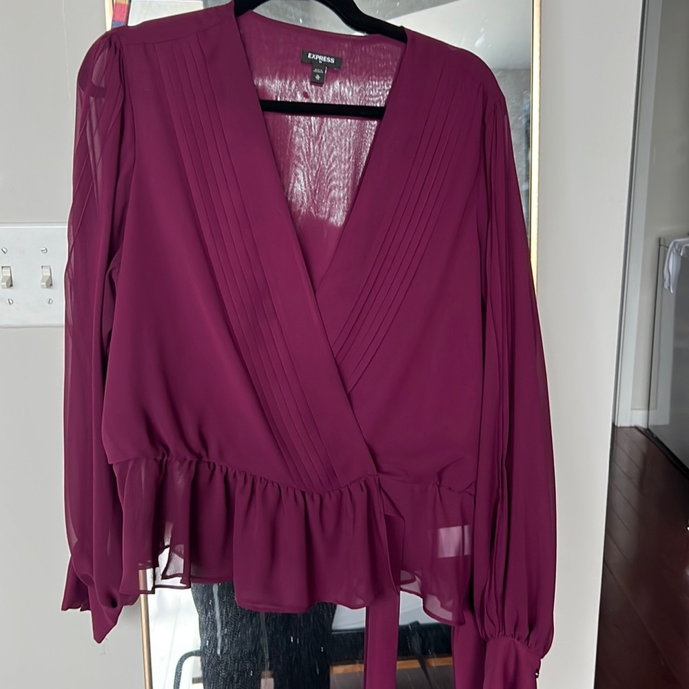Faux Wrap Blouse